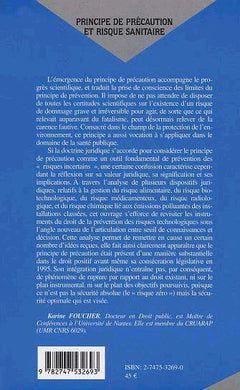 Principe de précaution et risque sanitaire