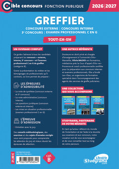 Greffier – Concours externe – Concours interne – 3e concours – Examen professionnel C en G – Tout-en-un