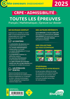 CRPE – Admissibilité – Toutes les épreuves