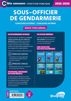 Sous-officier de gendarmerie – Sujets types inédits