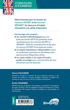 Concours ACCÈS et SESAME – L’épreuve d’anglais