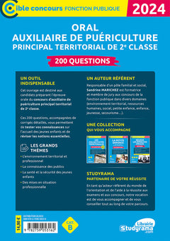 Oral auxiliaire de puériculture principal territorial de 2e classe – 200 questions
