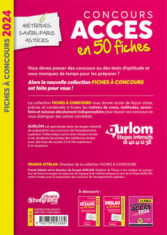 Concours ACCES en 50 fiches: 2024