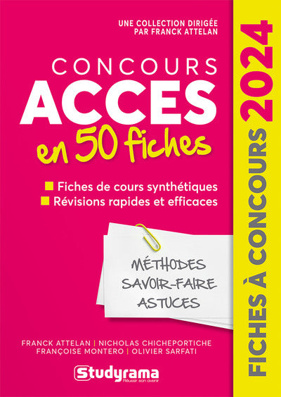 Concours ACCES en 50 fiches: 2024