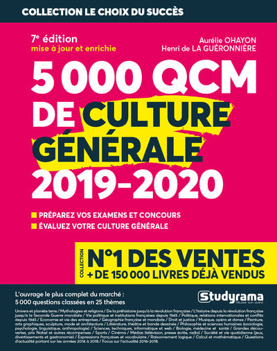 5000 qcm de culture générale 2021/2022