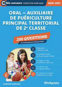 Oral – Auxiliaire de puériculture principal territorial de 2e classe – 200 questions (Catégorie B – Concours 2026-2027)