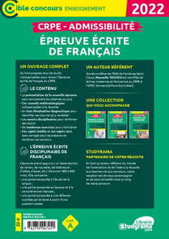 Épreuve écrite de Français CRPE Admissibilité: 2022