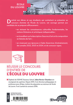 Réussir le concours d'entrée de l'Ecole du Louvre