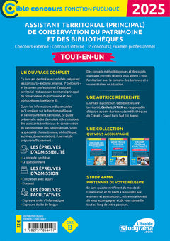 Assistant territorial de conservation du patrimoine et des bibliothèques – Tout-en-un (Catégorie B – Concours 2025)
