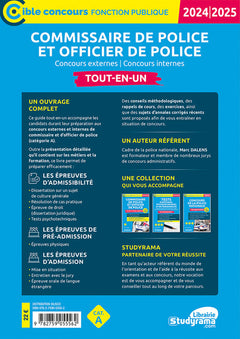 Commissaire de police et officier de police – Tout-en-un (Catégorie A – Concours 2024-2025)
