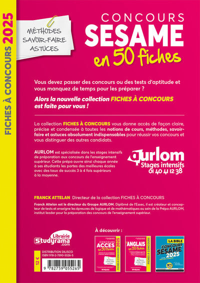 Concours SESAME en 50 fiches