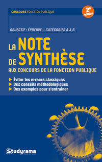La note de synthèse aux concours de la fonction publique
