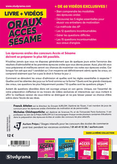 Oraux : ACCES et SESAME