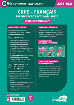 CRPE – Français – Épreuve écrite d'admissibilité