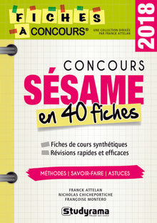Concours Sésame en 40 fiches 2018