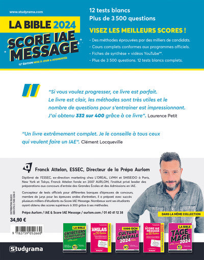 La Bible du Score IAE Message 2024