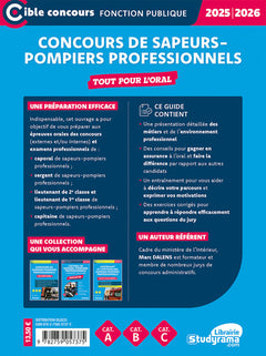 Concours de sapeurs-pompiers professionnels – Tout pour l’oral (Édition 2025-2026)