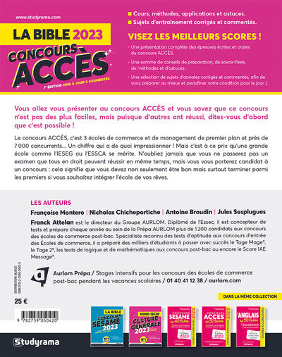 La bible : Concours Accès 2023