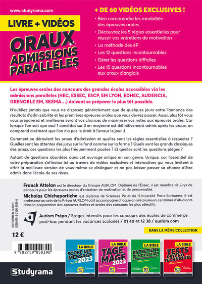 Oraux : Admissions parallèles