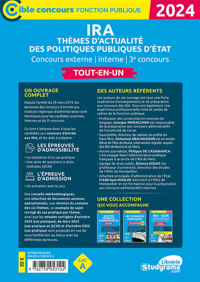 Concours des IRA – Thèmes d’actualité des politiques publiques d’État