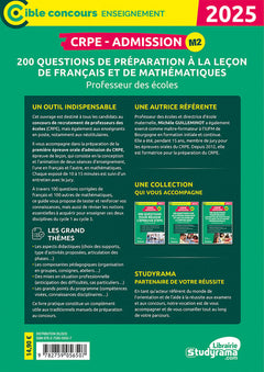 CRPE – Admission – 200 questions de préparation à la leçon de français et de mathématiques