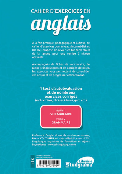 Cahier d’exercices en anglais – Remise à niveau (B1-B2)