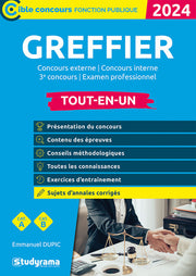 Greffier: Concours externe / Concours interne / 3e concours/ Examen professionnel