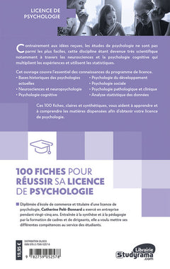 100 fiches pour réussir sa licence de psychologie