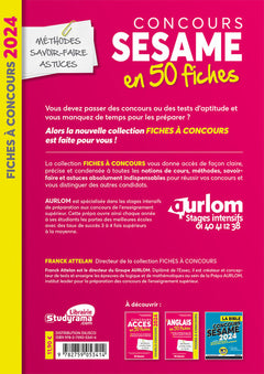 Concours SESAME en 50 fiches: 2024