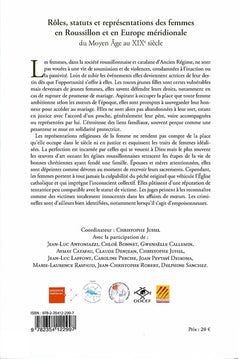 Rôles, statuts et représentations des femmes en Roussillon et en Europe méridion