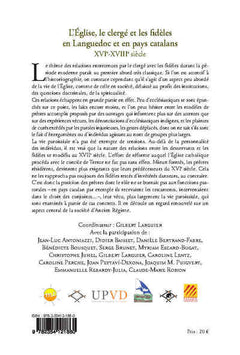 Église, le clergé et les fidèles en Languedoc et en Pays Catalan, XVIe-XIXe siècle
