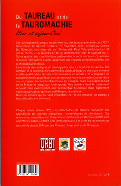Du taureau et de la tauromachie hier et aujourd'hui