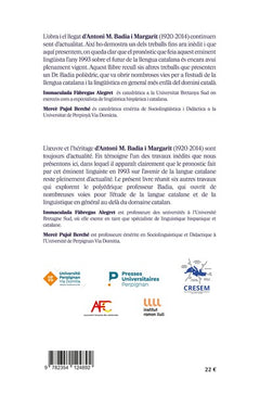 Antoni M. Badia i Margarit, la llengua per damunt de tot: La langue par-dessus tout