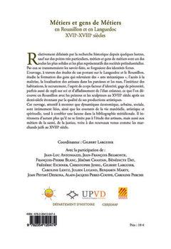 Metiers et gens de metiers en roussillon et en languedoc