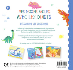 Mes dessins faciles avec les doigts - Découvrons les dinosaures