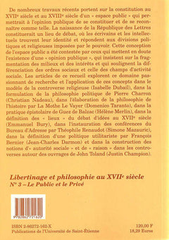 Libertinage et philosophie