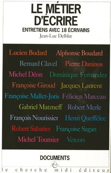 Le métier d'écrire