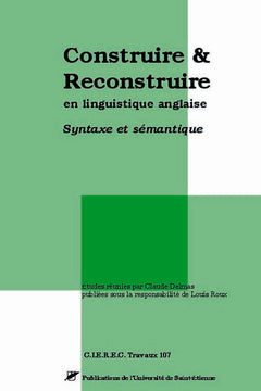Construire et reconstruire en linguistique anglaise
