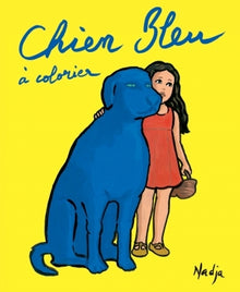 Chien bleu à colorier