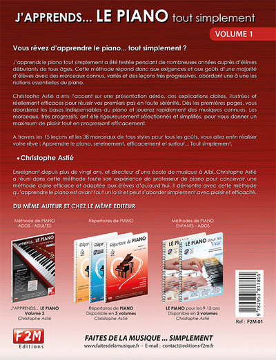 J'apprends le piano tout simplement Vol 1 + CD