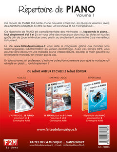REPERTOIRE DE PIANO VOL 1 + CD