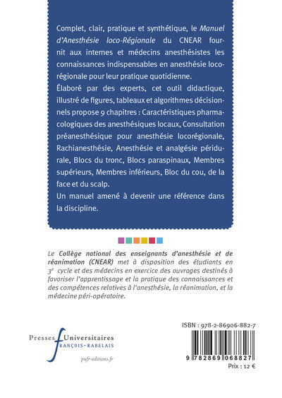 Manuel d'anesthésie loco-régionale