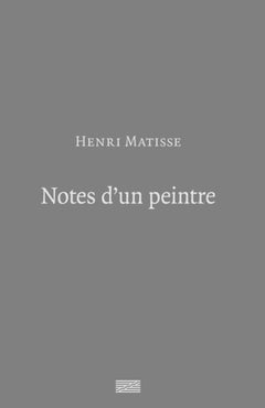 Matisse, Notes d’un peintre