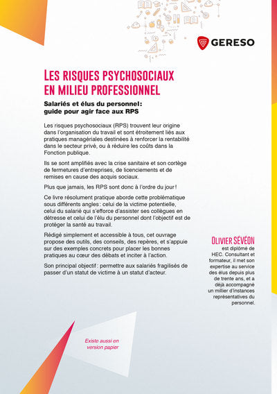 Les risques psychosociaux en milieu professionnel