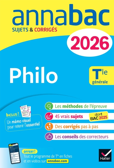 Annales du bac 2026 - Annabac Philo Tle générale