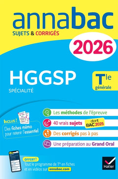 Annales du bac 2026 - Annabac HGGSP Tle générale (spécialité)