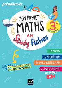 Mon brevet Maths en studyfiches - 3e