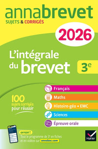 Annales du brevet 2026 -  Annabrevet L'intégrale du nouveau Brevet 3e (tout-en-un)