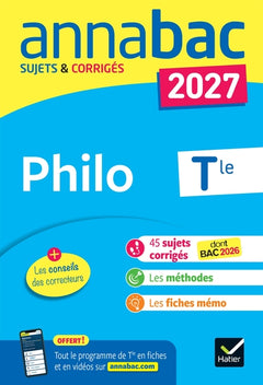 Annales du bac 2027 - Annabac Philo Tle générale