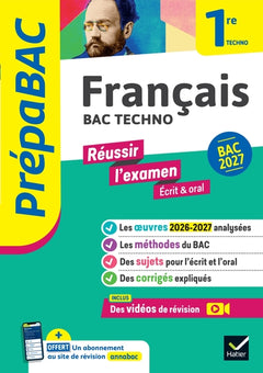 Prépabac - Français 1re technologique Bac de français 2027 (écrit & oral)